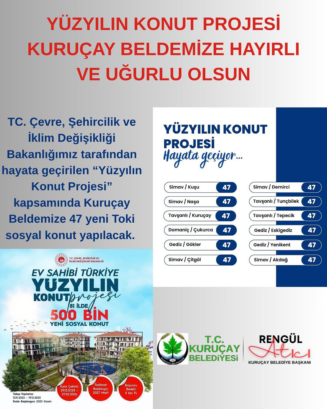 KURUÇAY BELDEMİZE TOKİ MÜJDESİ